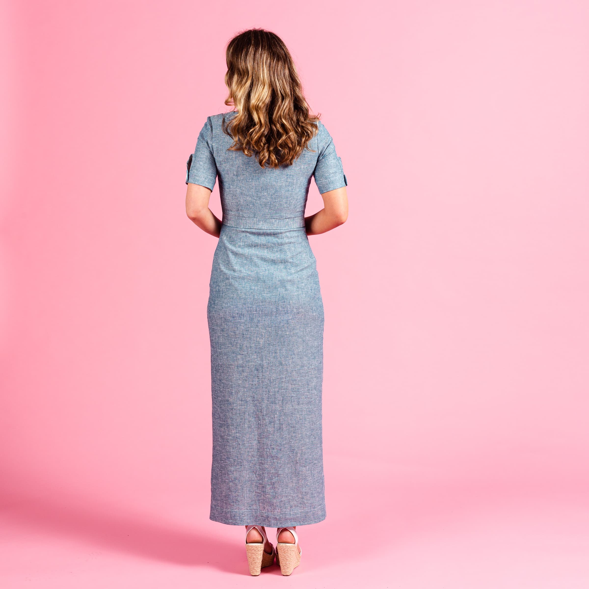The Ava dress is a side button down maxi dress that is comfortable and breathable for summer