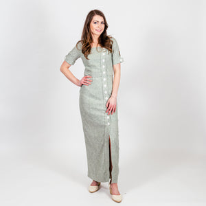 The Ava dress is a side button down maxi dress that is comfortable and breathable for summer