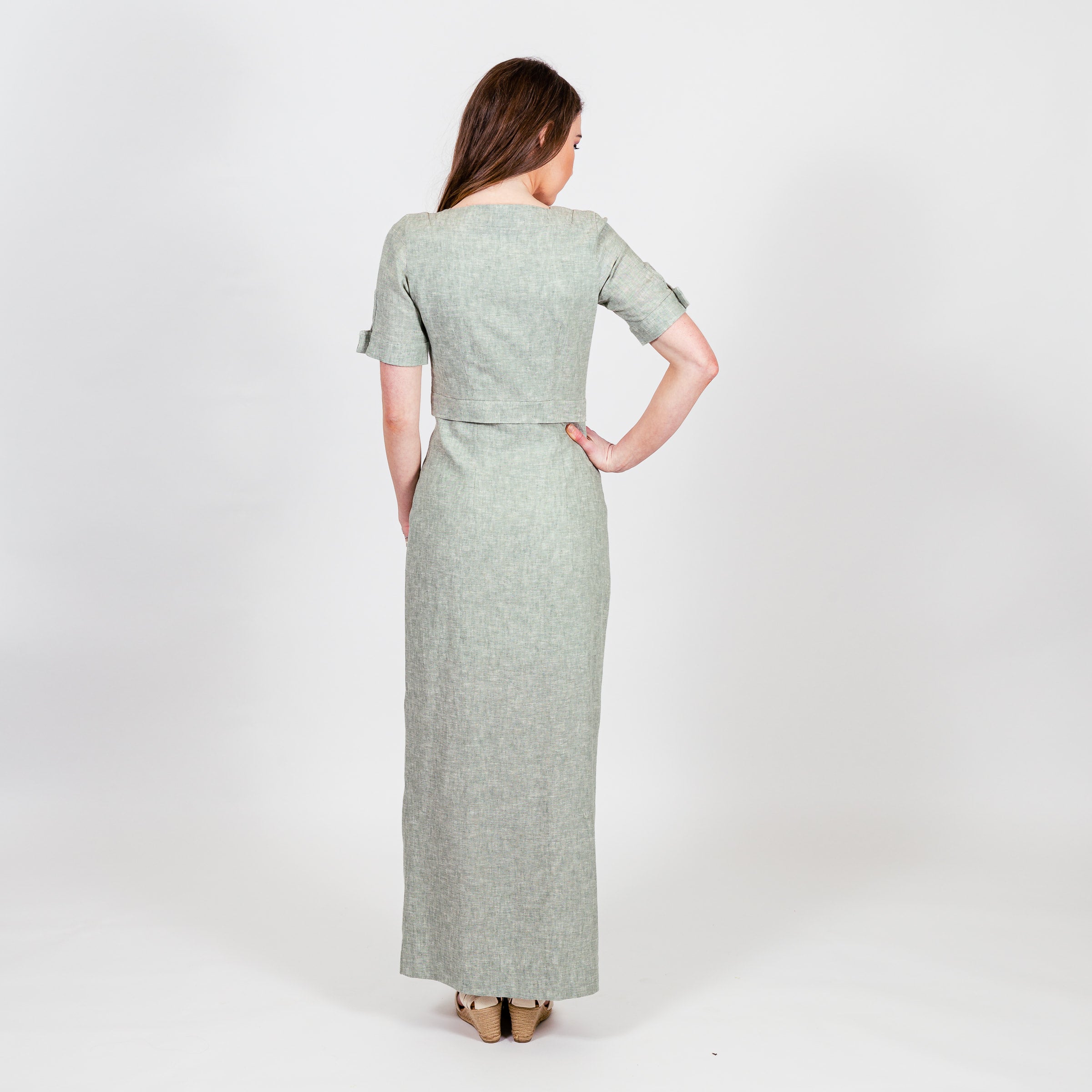 The Ava Dress includes cute details on the sleeve for a unique custom look