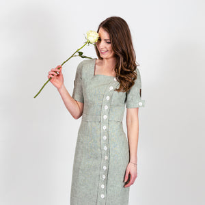 The Ava dress is a side button down maxi dress that is comfortable and breathable for summer